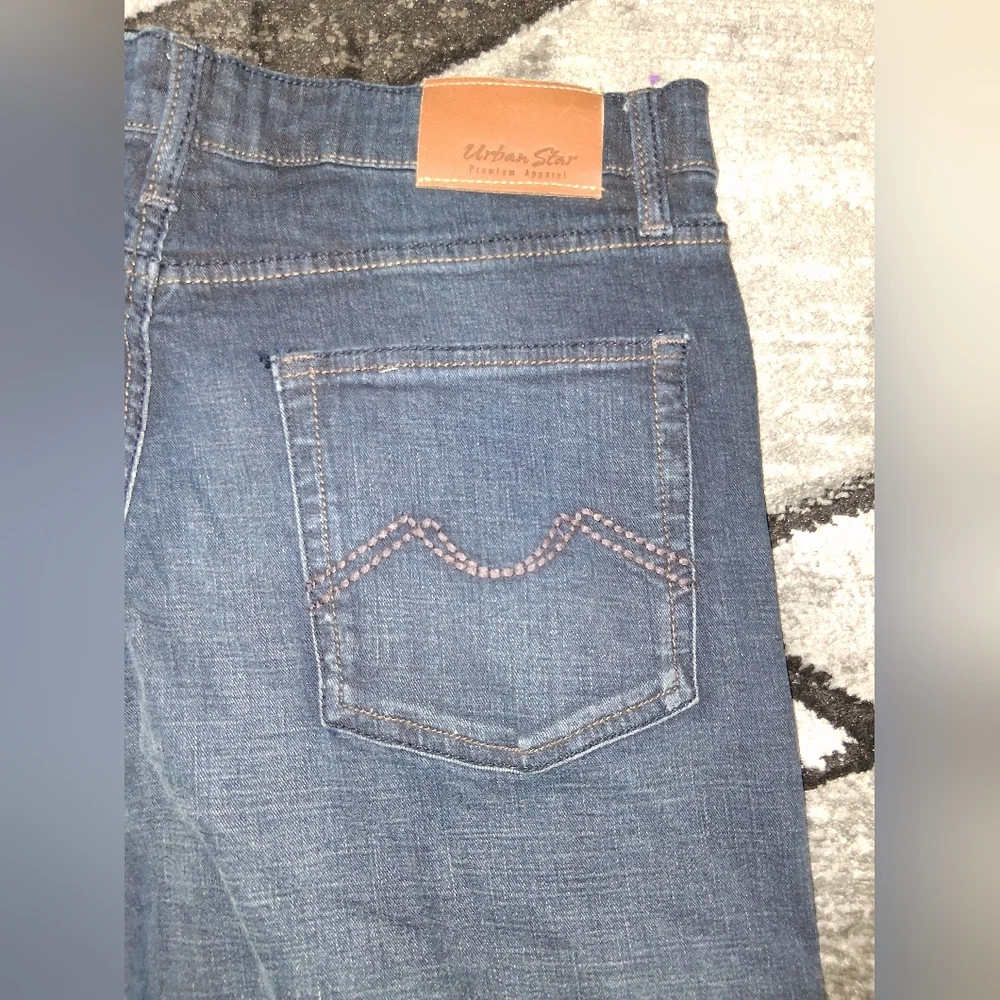 NWT Urban Star Size 36 X 32 Blue Stretch Relaxed Fit Straight Leg Jeans! - Picture 11 of 13